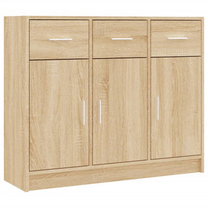 vidaXL Sideboard Sonoma Oak 91x28x75 cm Engineered Wood