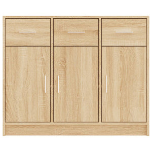 vidaXL Sideboard Sonoma Oak 91x28x75 cm Engineered Wood