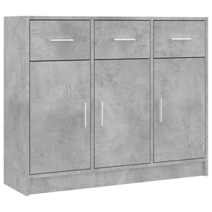 vidaXL Sideboard Concrete Grey 91x28x75 cm Engineered Wood