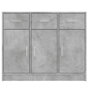 vidaXL Sideboard Concrete Grey 91x28x75 cm Engineered Wood