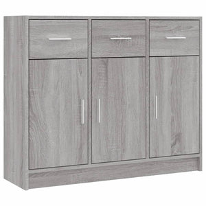 vidaXL Sideboard Grey Sonoma 91x28x75 cm Engineered Wood