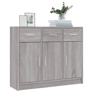 vidaXL Sideboard Grey Sonoma 91x28x75 cm Engineered Wood