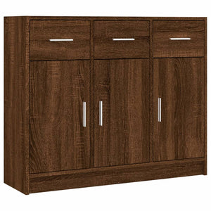 vidaXL Sideboard Brown Oak 91x28x75 cm Engineered Wood