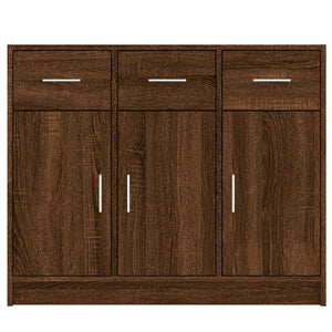 vidaXL Sideboard Brown Oak 91x28x75 cm Engineered Wood