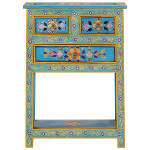 vidaXL Sideboard Turquoise 55x30x76 cm Solid Wood Mango