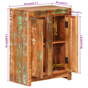 vidaXL Sideboard 55x33x75 cm Solid Wood Reclaimed