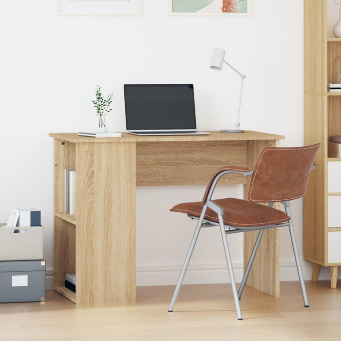 vidaXL Desk Sonoma Oak 100x55x75 cm Engineered Wood