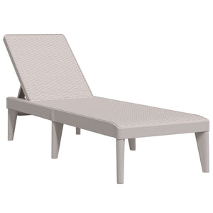 vidaXL Sun Lounger Cappuccino 186x60x29 cm PP