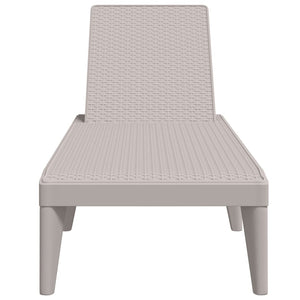 vidaXL Sun Lounger Cappuccino 186x60x29 cm PP