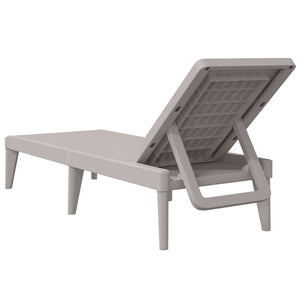 vidaXL Sun Lounger Cappuccino 186x60x29 cm PP