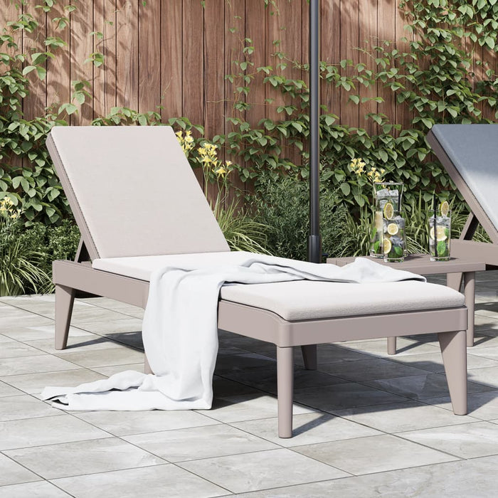 vidaXL Sun Lounger Cappuccino 186x60x29 cm PP