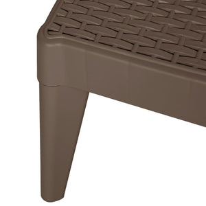 vidaXL Sun Lounger Brown 186x60x29 cm PP