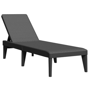 vidaXL Sun Lounger Anthracite 186x60x29 cm PP