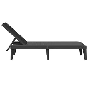 vidaXL Sun Lounger Anthracite 186x60x29 cm PP