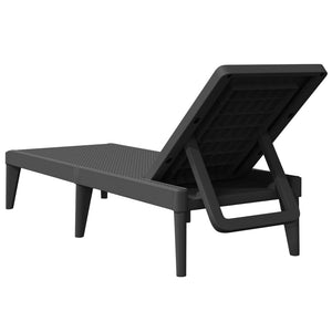 vidaXL Sun Lounger Anthracite 186x60x29 cm PP