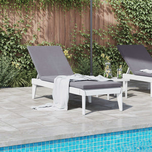 vidaXL Sun Lounger White 186x60x29 cm PP