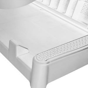 vidaXL Sun Lounger White 186x60x29 cm PP