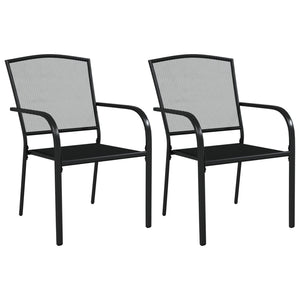 vidaXL 3 Piece Garden Dining Set Anthracite Steel