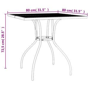 vidaXL 3 Piece Garden Dining Set Anthracite Steel