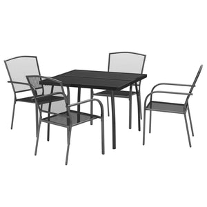 vidaXL 5 Piece Garden Dining Set Anthracite Steel