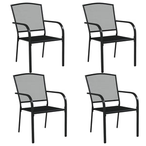 vidaXL 5 Piece Garden Dining Set Anthracite Steel