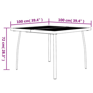 vidaXL 5 Piece Garden Dining Set Anthracite Steel