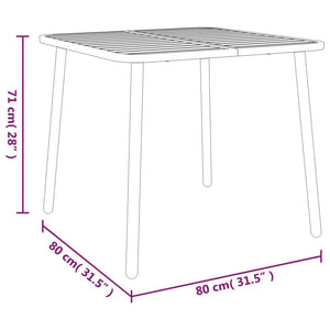 vidaXL 3 Piece Garden Dining Set Anthracite Steel