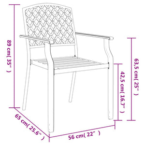 vidaXL 5 Piece Garden Dining Set Anthracite Steel