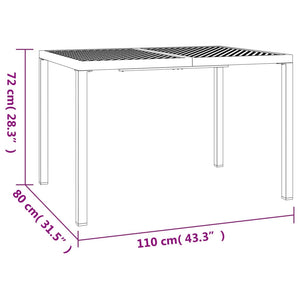 vidaXL 5 Piece Garden Dining Set Anthracite Steel