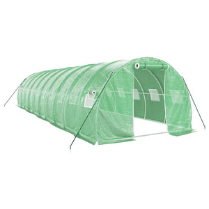 vidaXL Greenhouse with Steel Frame Green 30 m² 10x3x2 m