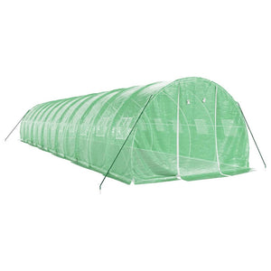 vidaXL Greenhouse with Steel Frame Green 36 m² 12x3x2 m