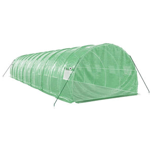 vidaXL Greenhouse with Steel Frame Green 36 m² 12x3x2 m