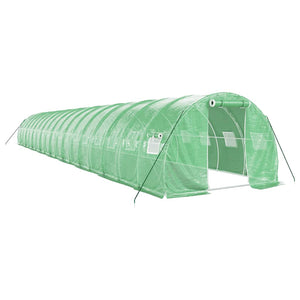 vidaXL Greenhouse with Steel Frame Green 54 m² 18x3x2 m