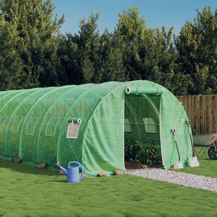 vidaXL Greenhouse with Steel Frame Green 54 m² 18x3x2 m