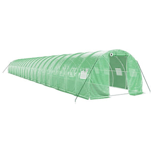 vidaXL Greenhouse with Steel Frame Green 66 m² 22x3x2 m