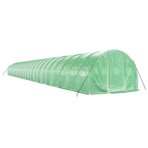 vidaXL Greenhouse with Steel Frame Green 72 m² 24x3x2 m