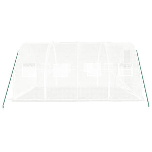 vidaXL Greenhouse with Steel Frame White 12 m² 4x3x2 m