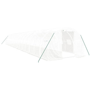 vidaXL Greenhouse with Steel Frame White 48 m² 16x3x2 m