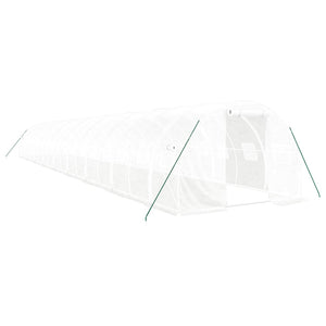 vidaXL Greenhouse with Steel Frame White 54 m² 18x3x2 m