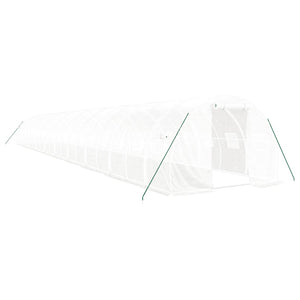 vidaXL Greenhouse with Steel Frame White 60 m² 20x3x2 m