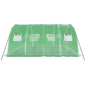 vidaXL Greenhouse with Steel Frame Green 16 m² 4x4x2 m