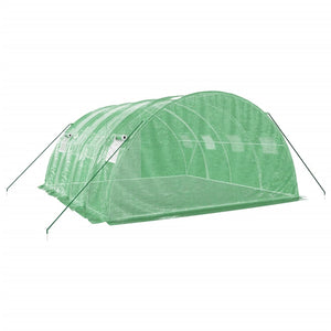 vidaXL Greenhouse with Steel Frame Green 16 m² 4x4x2 m