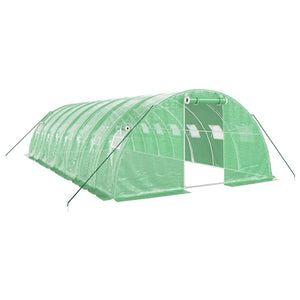 vidaXL Greenhouse with Steel Frame Green 32 m² 8x4x2 m