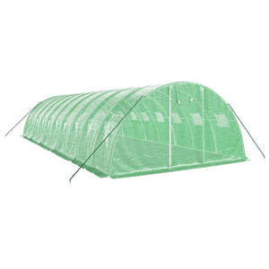 vidaXL Greenhouse with Steel Frame Green 40 m² 10x4x2 m