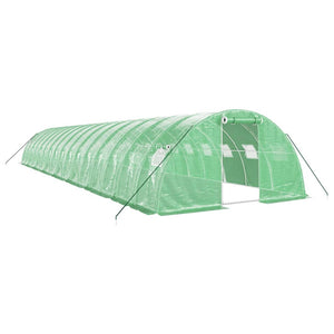 vidaXL Greenhouse with Steel Frame Green 64 m² 16x4x2 m