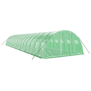 vidaXL Greenhouse with Steel Frame Green 64 m² 16x4x2 m