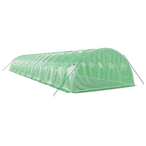 vidaXL Greenhouse with Steel Frame Green 64 m² 16x4x2 m