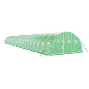 vidaXL Greenhouse with Steel Frame Green 96 m² 24x4x2 m