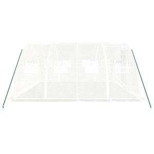 vidaXL Greenhouse with Steel Frame White 16 m² 4x4x2 m