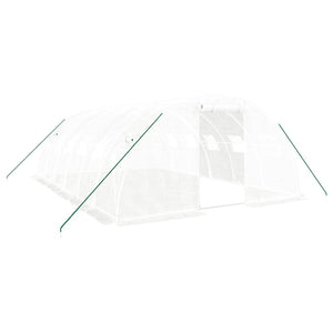 vidaXL Greenhouse with Steel Frame White 24 m² 6x4x2 m